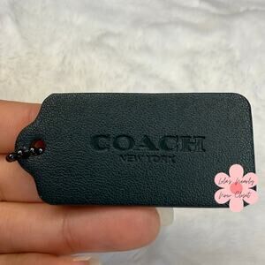 2" COACH Green Fob Bag Charm Hang tag Hangtag